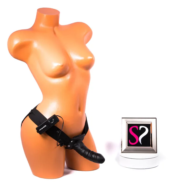 Female Sex Toys Fetish Fantasy Unisex Hollow 6 Inch Vibrating StrapOn Pipedream