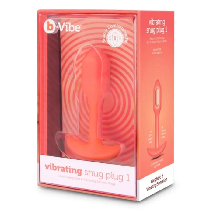 bVibe Male Sex Toys VIBRATING SNUG PLUG S ORANGE
