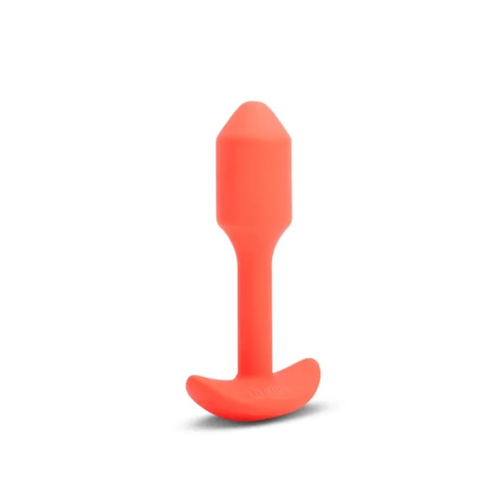 bVibe Male Sex Toys VIBRATING SNUG PLUG S ORANGE