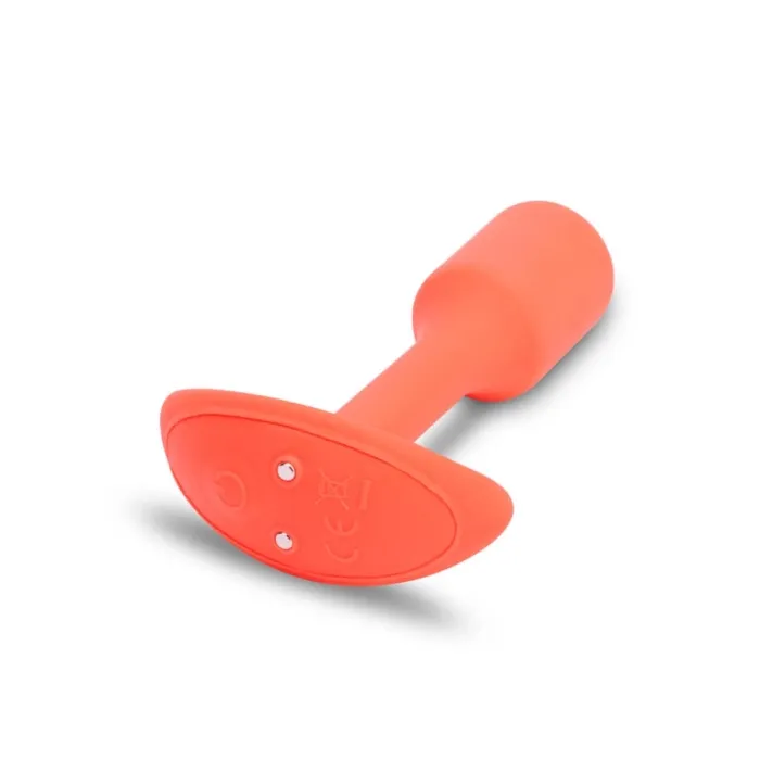 bVibe Male Sex Toys VIBRATING SNUG PLUG S ORANGE