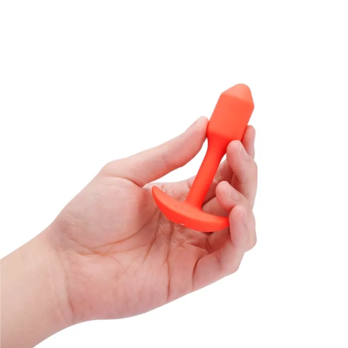 bVibe Male Sex Toys VIBRATING SNUG PLUG S ORANGE