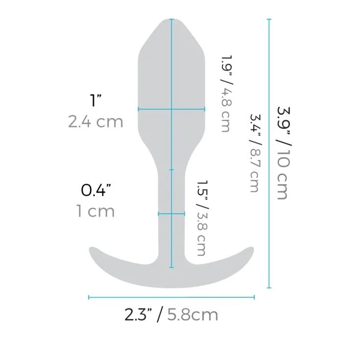 bVibe Male Sex Toys VIBRATING SNUG PLUG S ORANGE