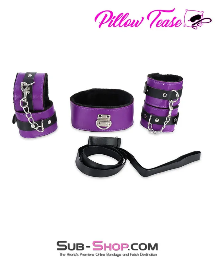 Anal Idea 9800DL 8 Pc Plush Purple Bondage Fantasy Set