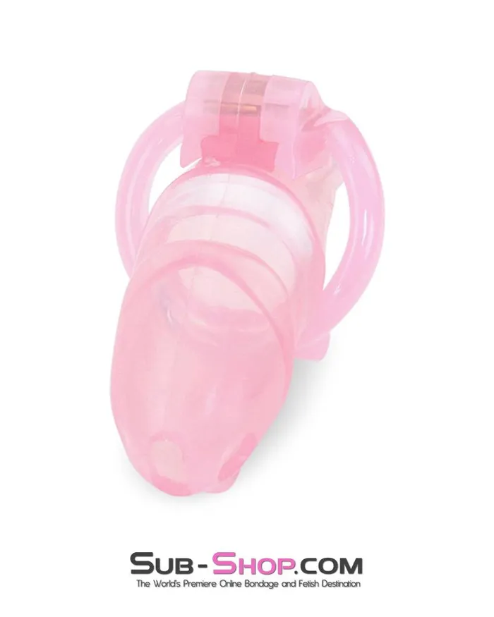 Aria Male Sex Toys 1358AR Sissy Cock Blocker Silicone Tease and Torment Locking Male Chastity with Ball Divider
