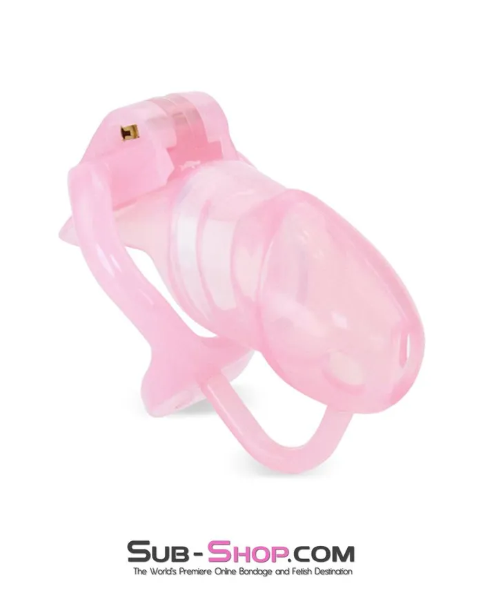 Aria Male Sex Toys 1358AR Sissy Cock Blocker Silicone Tease and Torment Locking Male Chastity with Ball Divider
