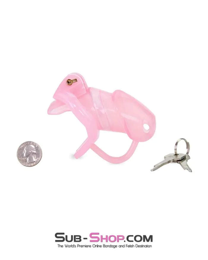 Aria Male Sex Toys 1358AR Sissy Cock Blocker Silicone Tease and Torment Locking Male Chastity with Ball Divider