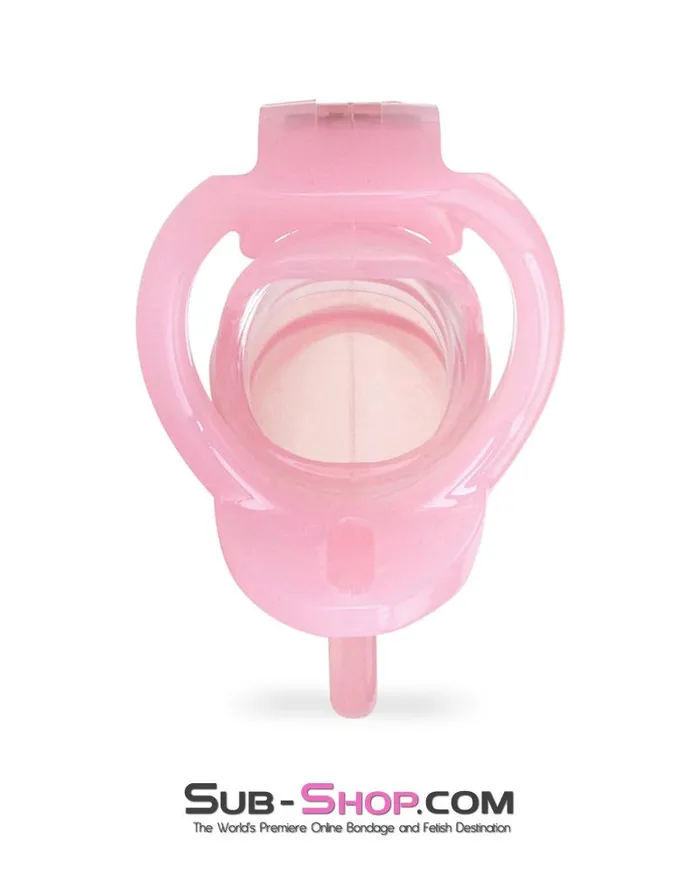 Aria Male Sex Toys 1358AR Sissy Cock Blocker Silicone Tease and Torment Locking Male Chastity with Ball Divider
