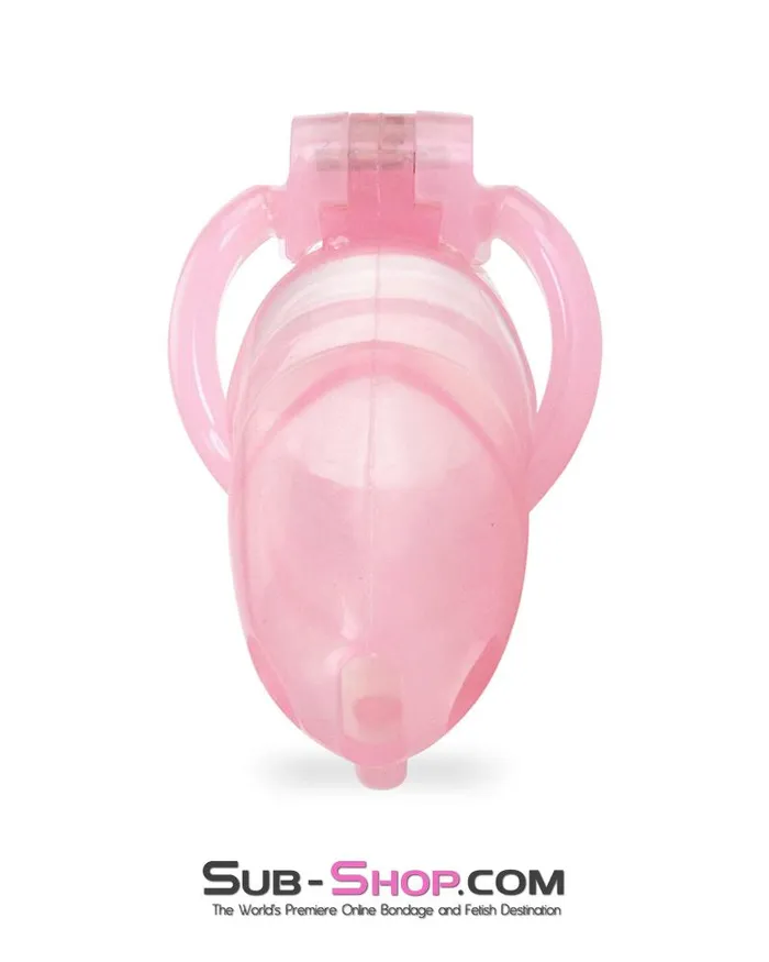 Aria Male Sex Toys 1358AR Sissy Cock Blocker Silicone Tease and Torment Locking Male Chastity with Ball Divider
