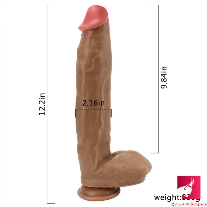 Female Sex Toys 122in Big Realistic Soft Silicone Double Layer Dildo With Suction Cup Weadultshop
