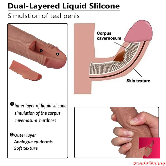 Female Sex Toys Weadultshop 807in Double Layer Silicone Hard Dildo For Men Women Using Female Sex Toys Weadultshop 807in Double Layer Silicone Hard Dildo For Men Women Using