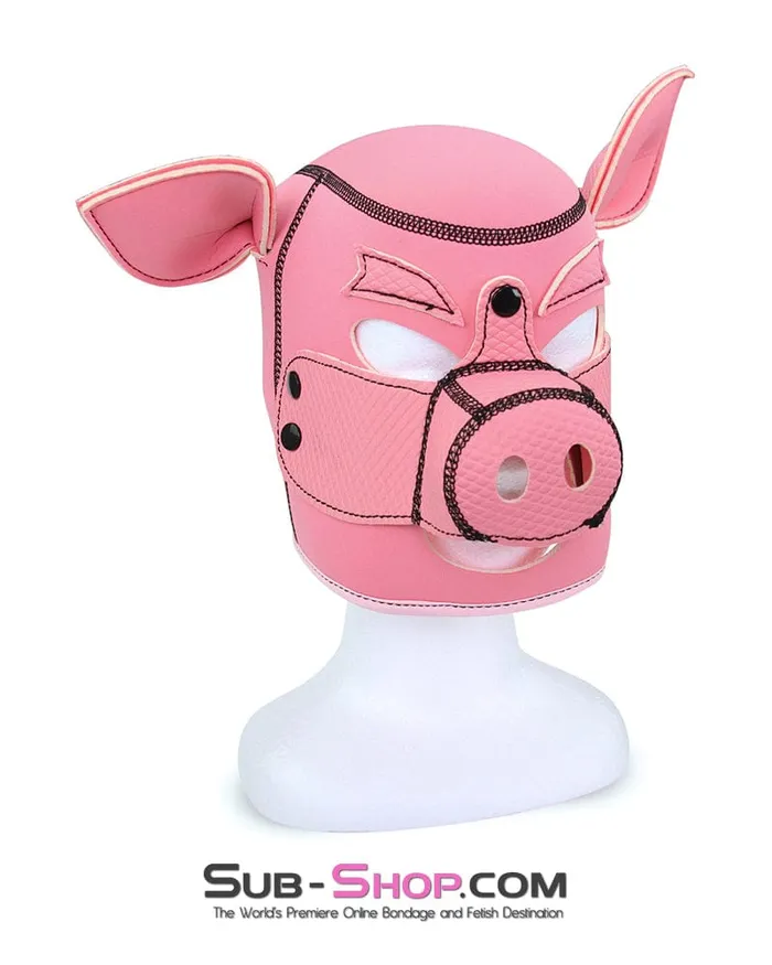 Moonwell Couples 7784M Serve Me Pig Bondage Hood with Snap Off Nose