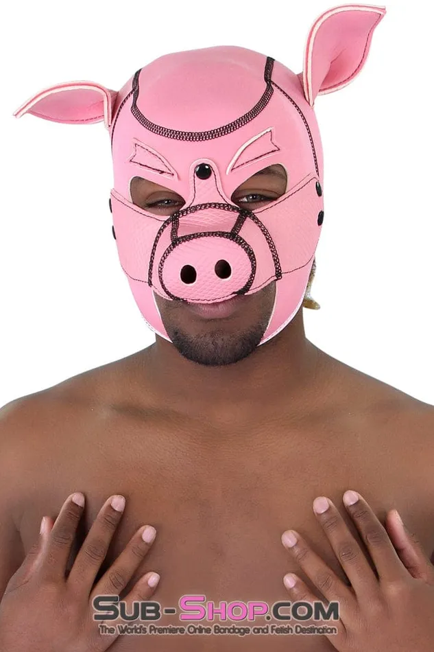 Moonwell Couples 7784M Serve Me Pig Bondage Hood with Snap Off Nose
