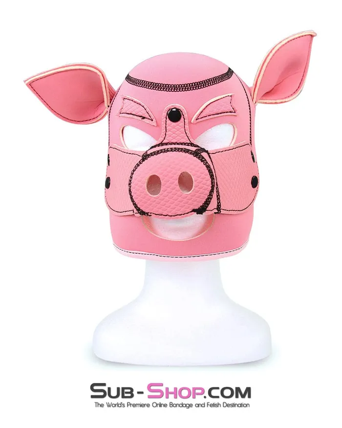 Moonwell Couples 7784M Serve Me Pig Bondage Hood with Snap Off Nose