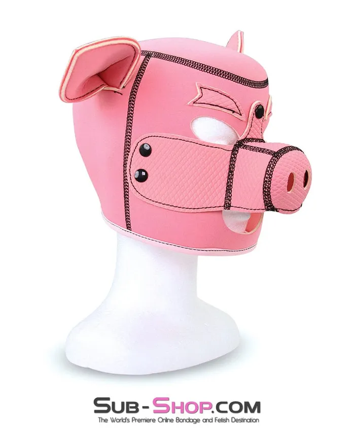 Moonwell Couples 7784M Serve Me Pig Bondage Hood with Snap Off Nose