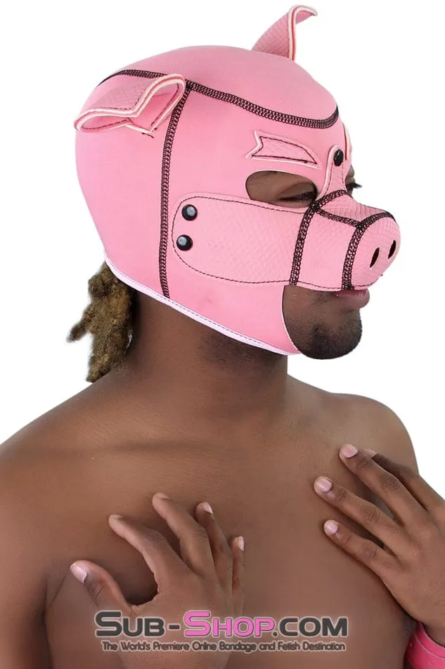Moonwell Couples 7784M Serve Me Pig Bondage Hood with Snap Off Nose