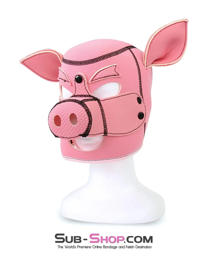 Moonwell Couples 7784M Serve Me Pig Bondage Hood with Snap Off Nose