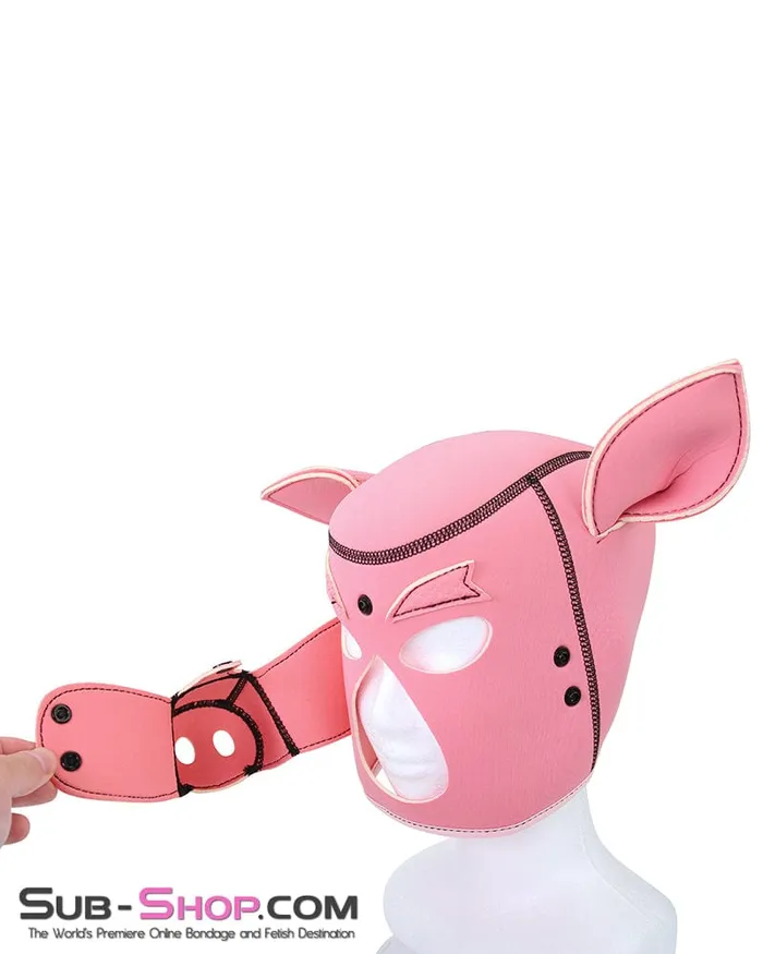 Moonwell Couples 7784M Serve Me Pig Bondage Hood with Snap Off Nose