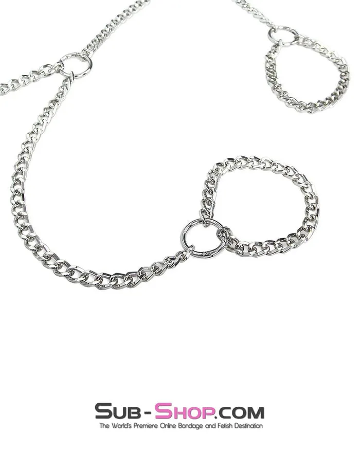 Moonwell Couples 9948M Bondage Serving Girl Jeweled Collar to Wrist To Ankle Chains